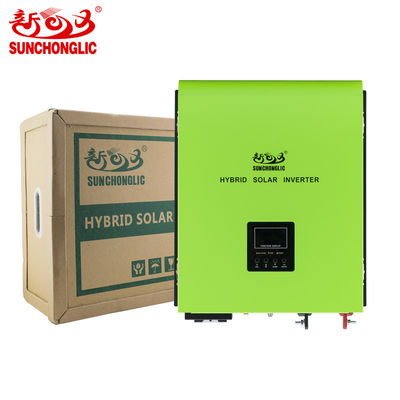 Qualität  Sunchonglic 48v 5kva 3000w pure sine wave 60A mppt hybrid solar inverter with 30A AC charger 470x385x155mm usine